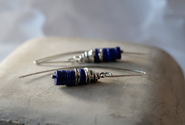 kolczyki srebrne Lapis Lazuli i srebro