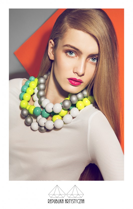 Circles and lines- neon  Republika jewelry