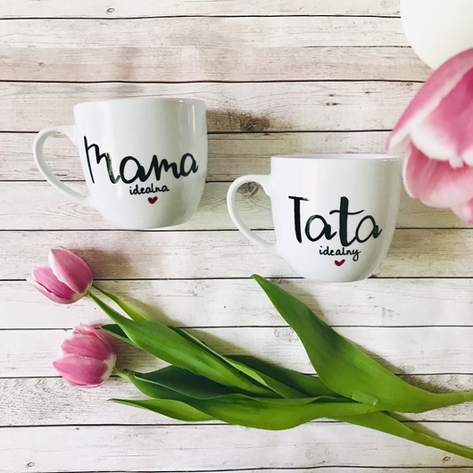 kubki Zestaw MAMA IDEALNA/TATA IDEALNY