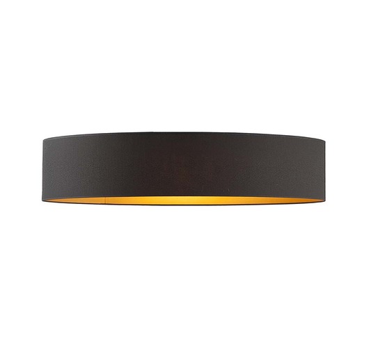 plafony Czarna plafoniera do salonu z abażurem 100 cm  MEDINA GOLD fi - 100 cm