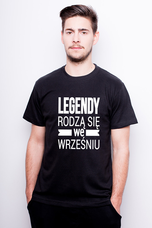T-shirt męski - legendy rodzą się we wrześniu AllbagAllprints