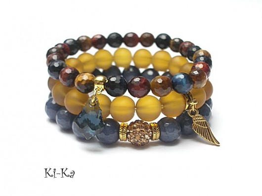 Honey, dark blue and chocolate 2 /01-2015/ set KiKa pracownia