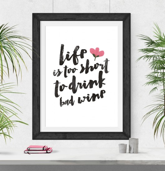 Plakat - drink wine - A3 wejustlikeprints