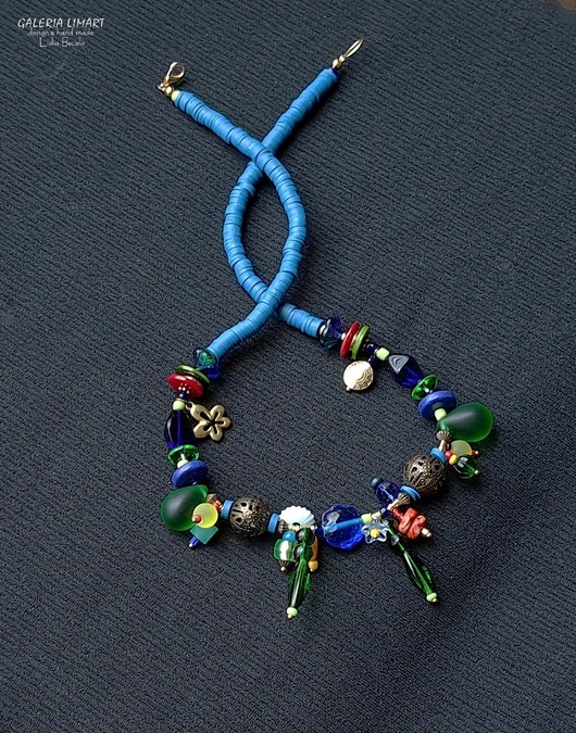 naszyjniki - inne Zabawny naszyjnik dla kogoś z fantazją Unikalny prezent ręcznie robiony