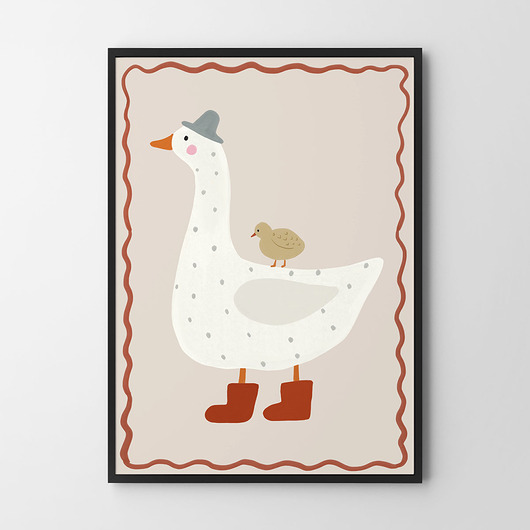 obrazy i plakaty do pokoju dziecięcego Gąski, gąski do domu - plakat dziecięcy