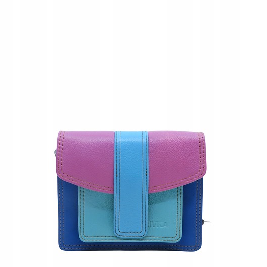 torby na ramię Torebka damska skórzana z klapką regulowany pasek na ramię OLIVKA