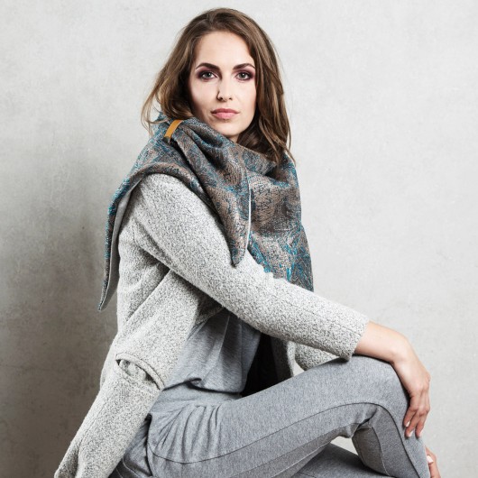 Szal Komin Trójkątna Chusta z Zapięciem Etno CADOaccessories