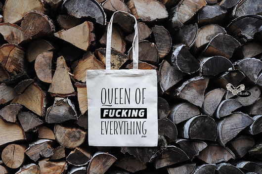 Oueen of fucking ...,  bawełniana torba Sowia Aleja