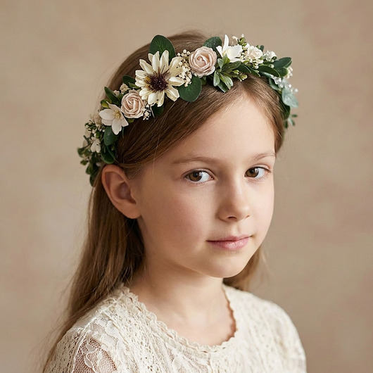 wianki komunijne Asymetryczny wianek komunijny