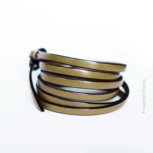 Bransoletka - pasek taupe(silver) Ewa Saj Fotografie