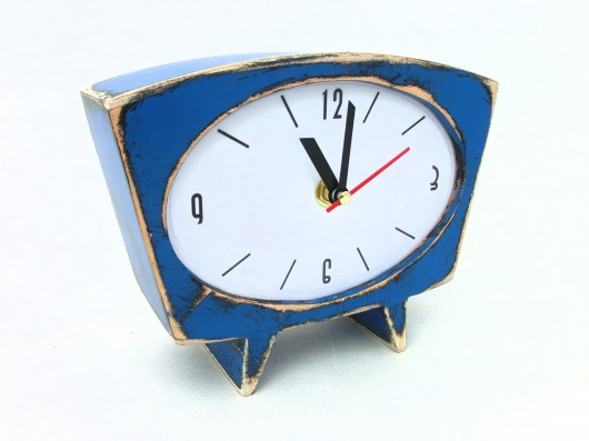 zegarek Sixty niebieski - EDYCJA LIMITOWANA Clock Wood Studio