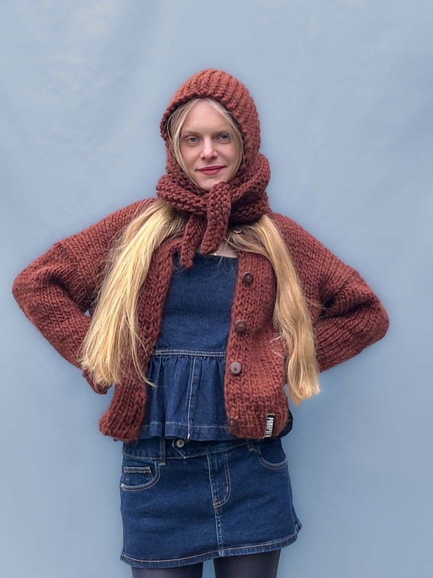 czapki damskie 100% MERINO szaliko kaptur