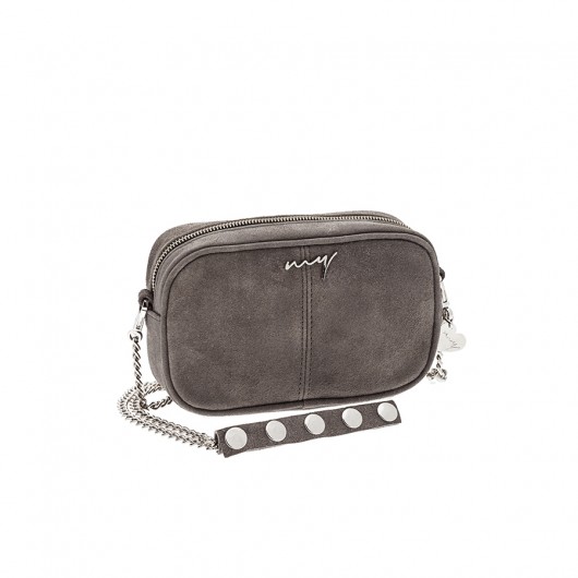 Torebka skórzana szara mini listonoszka MyBag