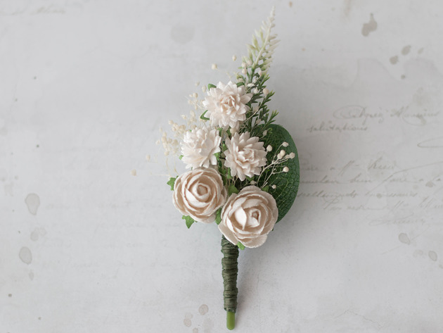 dodatki ślubne Butonierka ślubna dla pana młodego