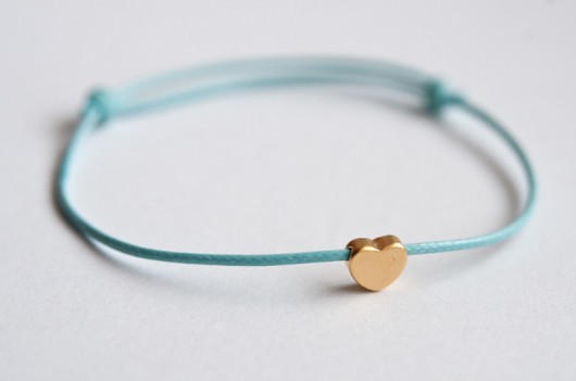 Simple heart | złote na błękitnym Lills