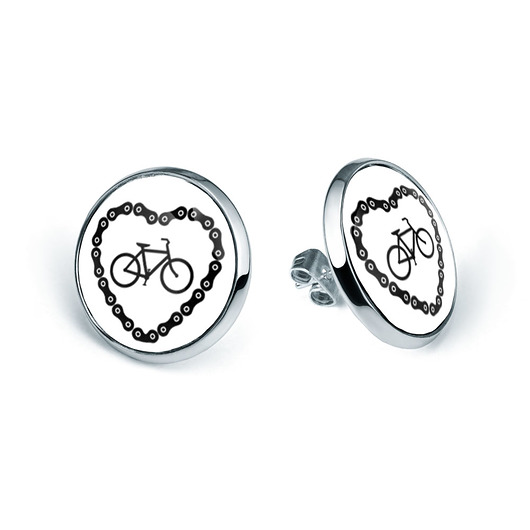 Kolczyki sztyfty LOVE BIKE laluv