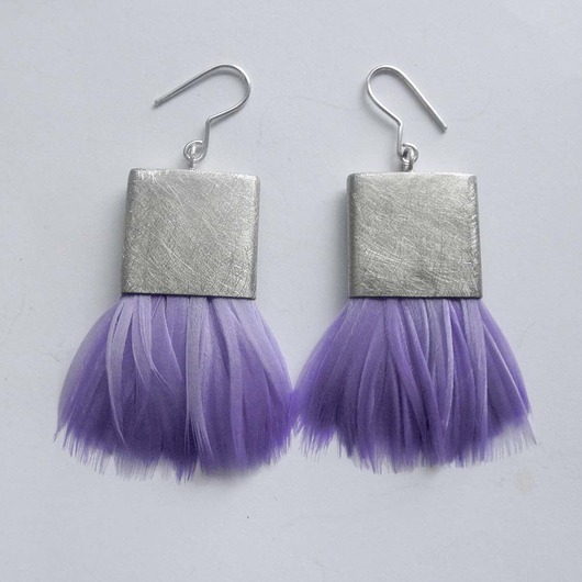 kolczyki z piórami PIÓRKO kolczyki