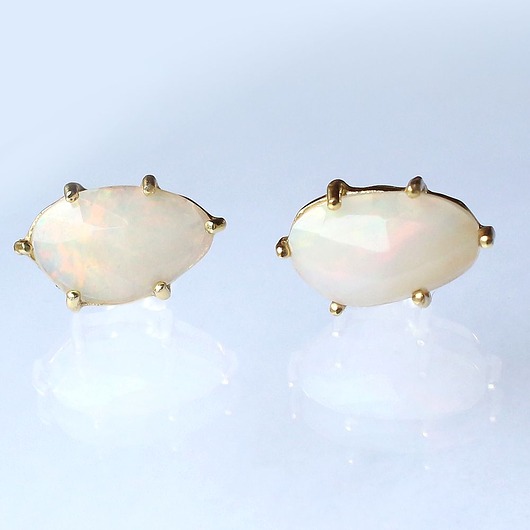 kolczyki pozłacane Opal etiopski - kolczyki pozłacane