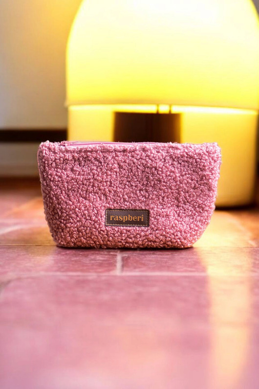 kosmetyczki Różowa kosmetyczka MIDI baranek