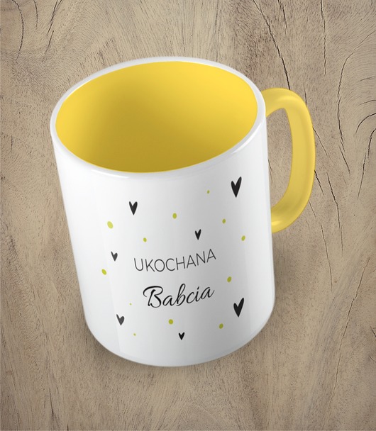 kubki Kolorowy kubek UKOCHANA BABCIA