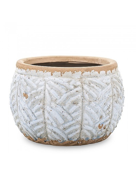 doniczki Osłonka Ceramiczna Błękit Brąz