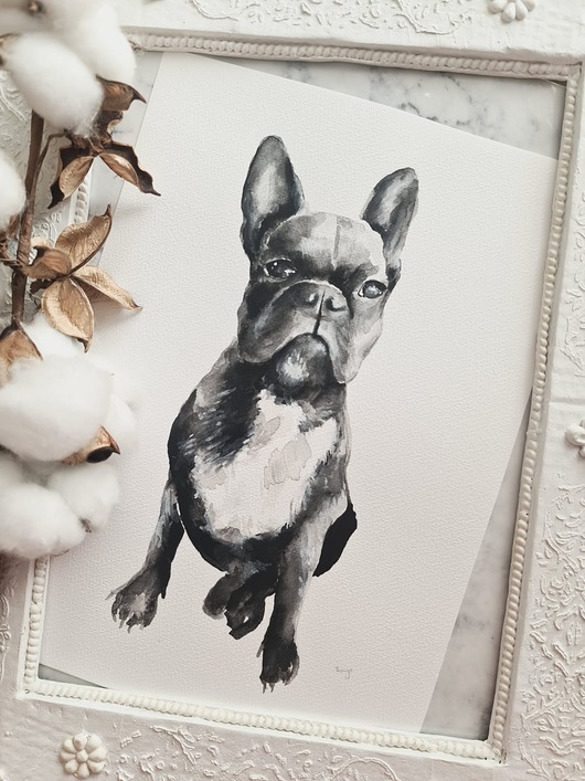 obrazy Akwarela piesek