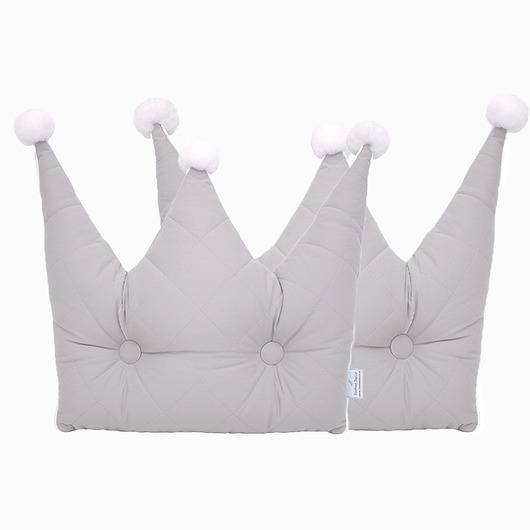 Poduszka korona szara Roomee Decor