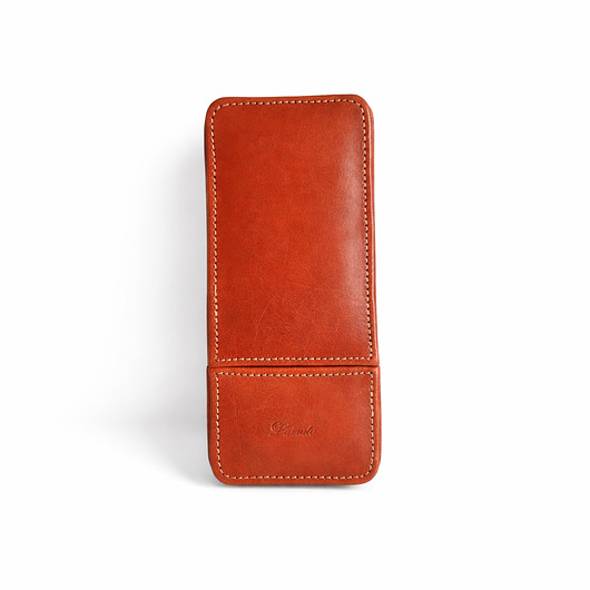 piórniki Etui na 3 pióra lub  długopisy brązowe