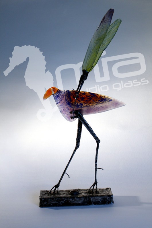 Ptak GŁUPTAK  Borowska Glass Design