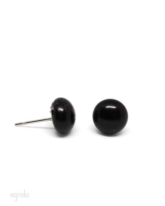kolczyki szklane Kolczyki Black Drop