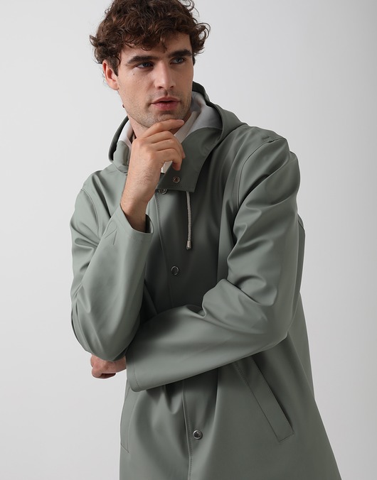 płaszcze i kurtki męskie VANNSKJOLD płaszcz przeciwdeszczowy ELEGANCE Smoky Green