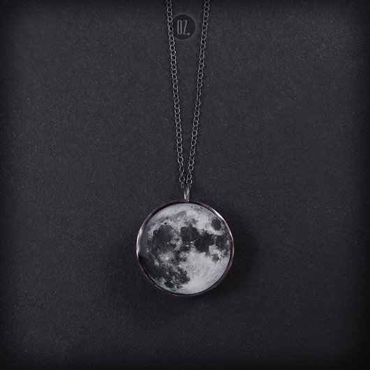 Full MOON miedziany wisiorek na łańcuszku Olga Zielińska