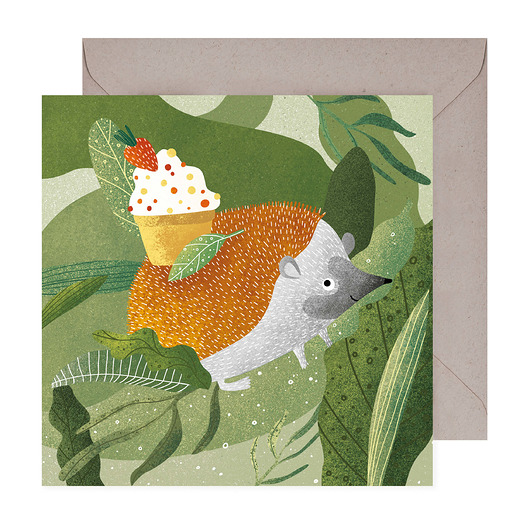 Kartka Happy HedgeHog In The Jungle My Own Freckle