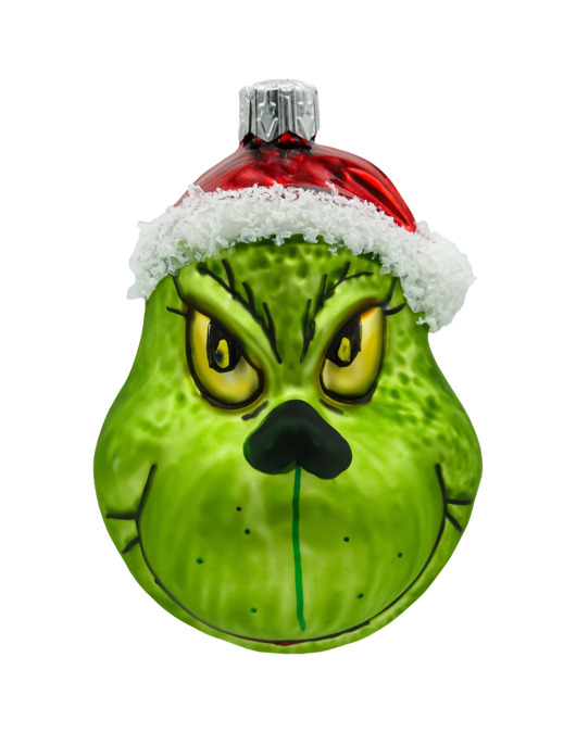 ozdoby choinkowe Bombka choinkowa: Zielony stwór Grinch w czapce Mikołaja
