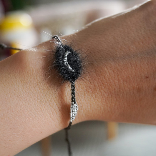 bransoletki na sznurku Bransoletka ręcznie robiona z księżycem  - UNIKAT