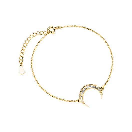 bransoletki złote Bransoletka z księżycem pozłacana cyrkonie