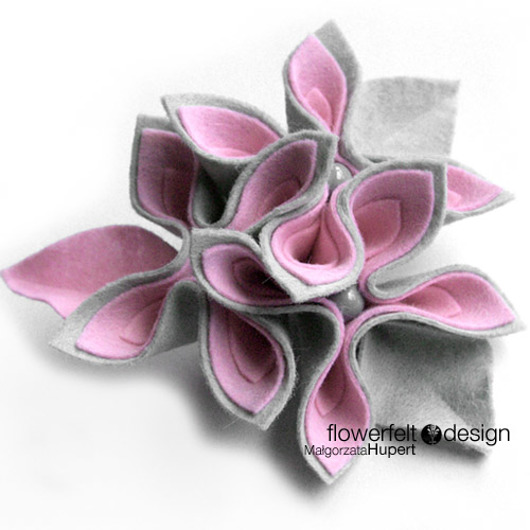  szaroróżowa   FlowerFelt Design