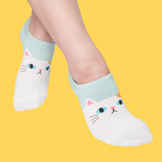Skarpetki stopki damskie z kotem CandySox