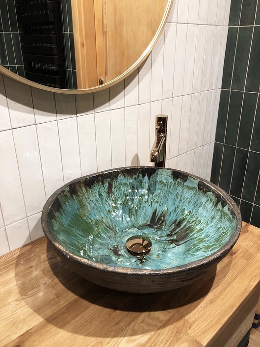 umywalki Umywalka Las 38 cm Ręcznie Robiona Ceramiczna przyjazna Naturze