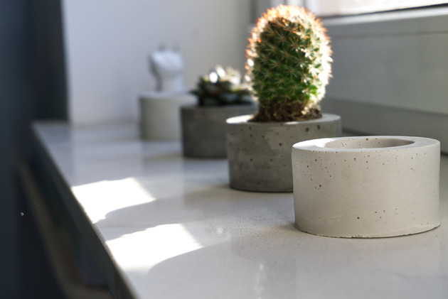 Komplet Betonowych doniczek na sukulenty Rausch beton