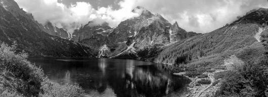 Tatry #1 panorama b&w Przemaski