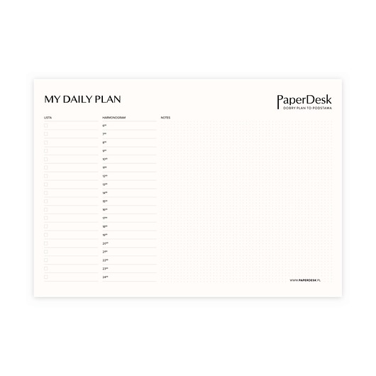kalendarze i plannery Planner z check listą, harmonogramem i notesem