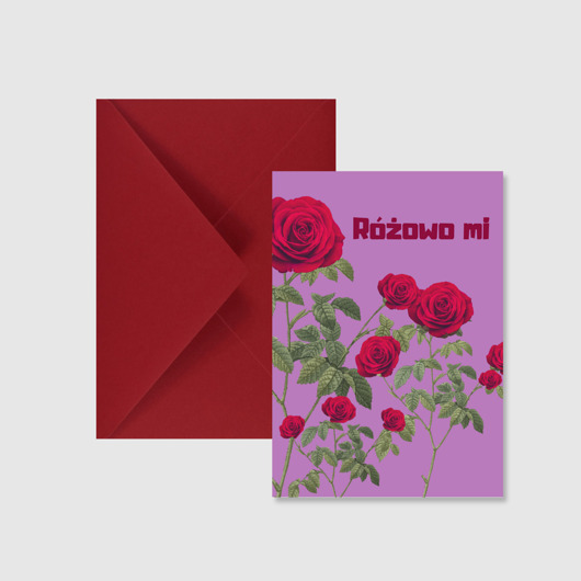 kartki okolicznościowe - wydruki Kartka z kwiatami, różowo mi
