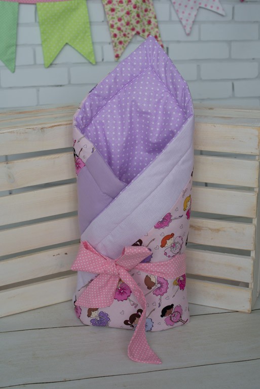 Rożek Becik Bawełniany Kolorowy FIOLET LalaShop