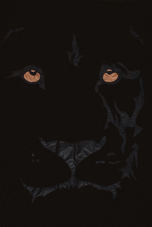 Czarny kocyk dla dzieci 75x100cm - PUMA tricky forms