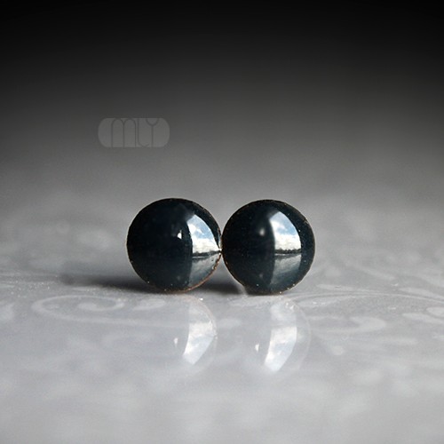 kolczyki ceramiczne Mini Pochmurne 6mm/stal chirurgiczna/