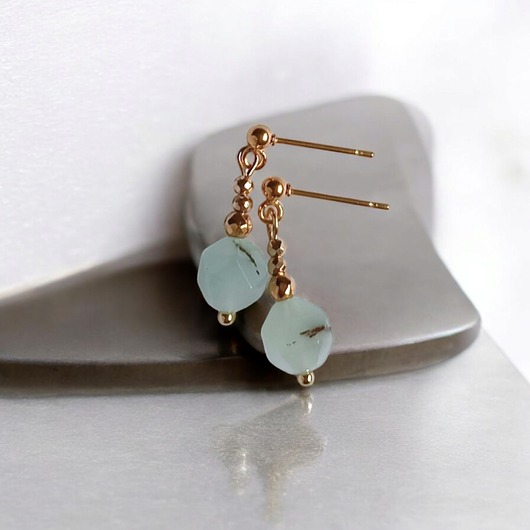 kolczyki z kamieniami Drobne kolczyki : SPRING collection: JADEIT III