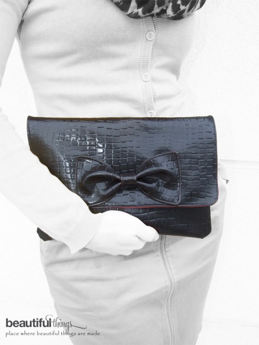 Kopertówka mini black + kokarda beautifulthings