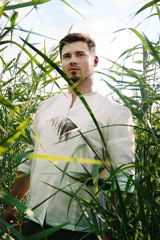 koszule męskie Bawełniana koszula w stylu etno