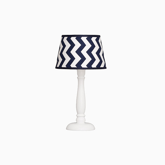 Lampka nocna granatowo-biała w zygzaki  Roomee Decor